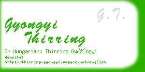 gyongyi thirring business card